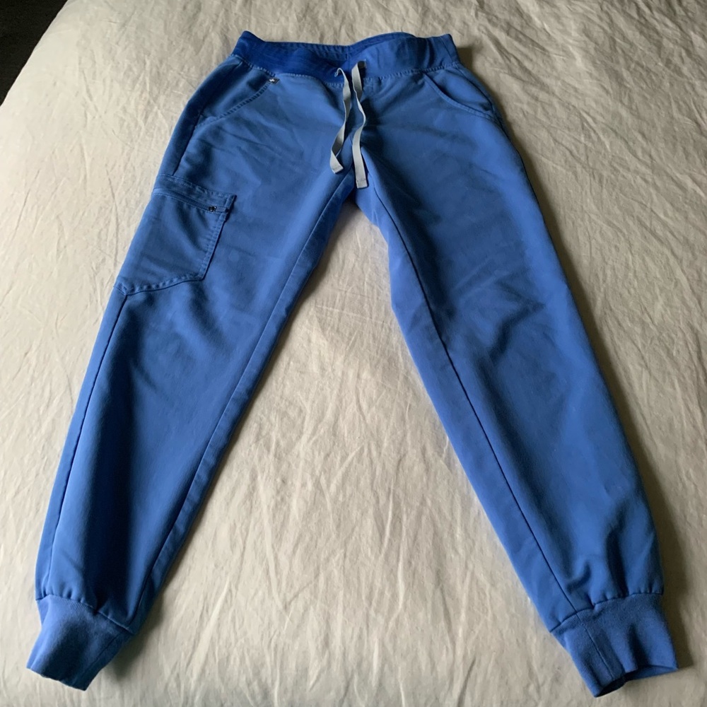 Figs Zamora joggers ceil blue size xs petite
